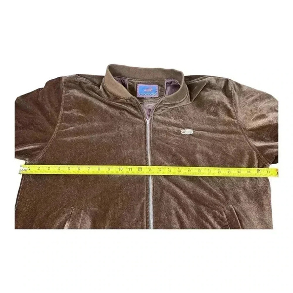 Vintage 70’s “Crocodile” Logo Lacoste Velour Jacket Zip-Up Brown Size XXXL L@@k - Picture 12 of 15